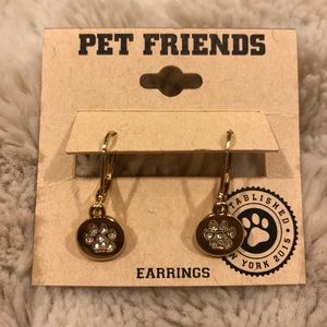 Dog paw earrings